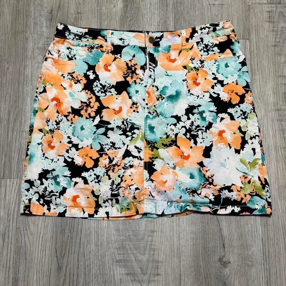 Croft & Barrow Floral Skort Women Size 14